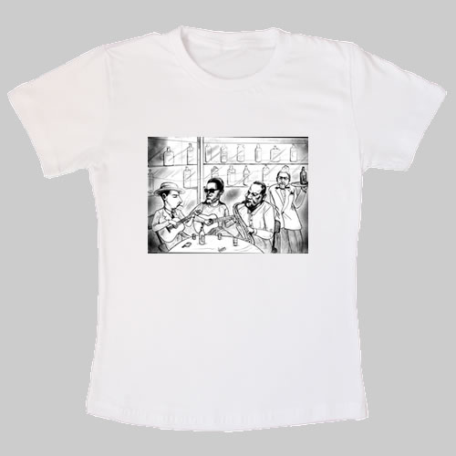 Camiseta em um Bar
